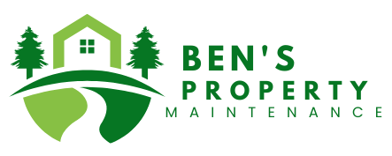 Green Modern Home Gardening Logo Design - Ben's Property Maintenance Bens Property Maintenance Logo
